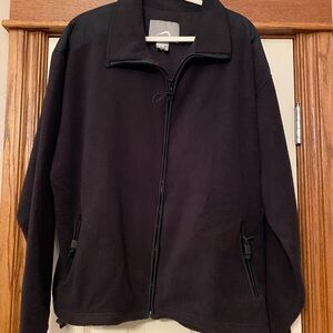Polar Edge Men’s Black Fleece Full-Zip Jacket Sz L Front Zip Pockets
